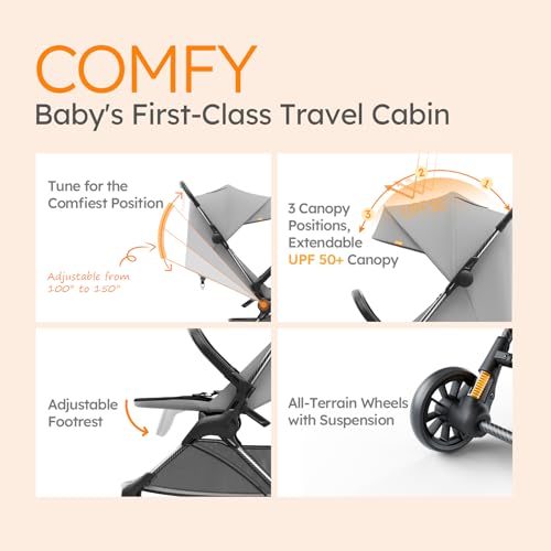 Ultra-Compact Travel Stroller with Carbon Fiber Frame, 9.9 lbs B69241