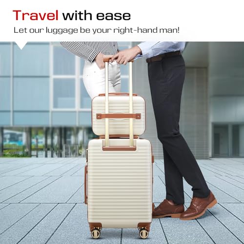 3 Piece Expandable Hard Shell Suitcase Set with Spinner Wheels and TSA Lock J812