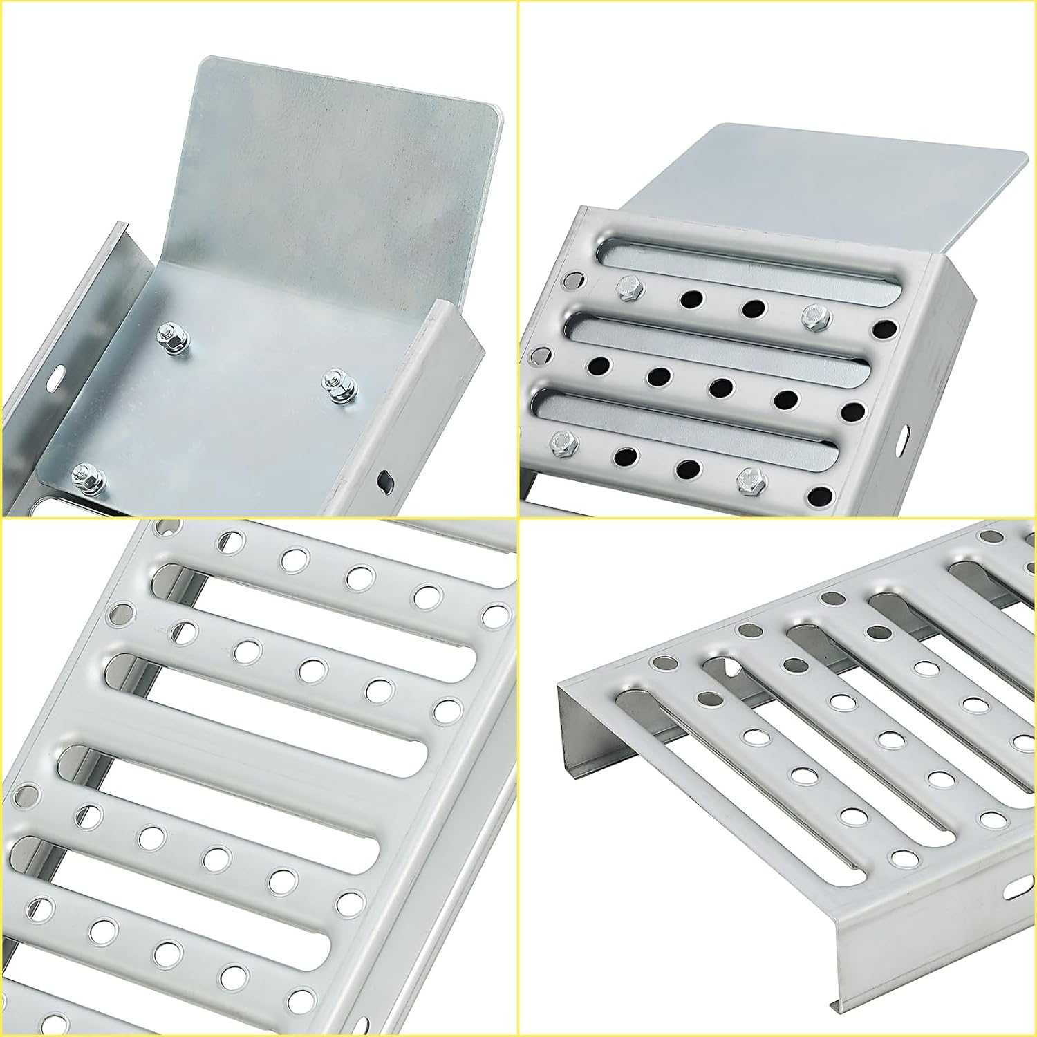 72" ATV Ramps, Anti-Slip Metal Ramp Set of Two, 1500 lbs Capacity E20220