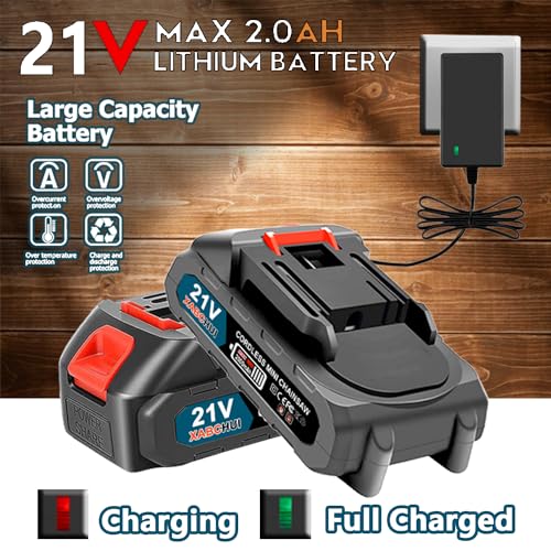 Cordless Mini Chainsaw 6 Inch with 2 Batteries and Charger D283554