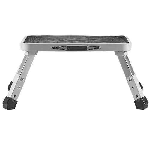 Folding Steel Step Stool, 3 Adjustable Heights, Non-Slip, 330 lbs Capacity Y890