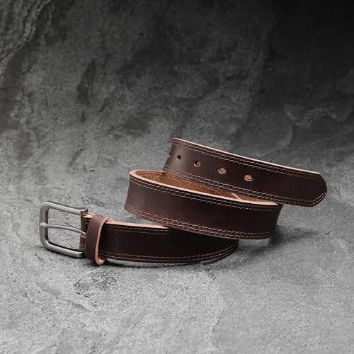 Men's Leather Belt 35mm Genuine Leather Handmade Z805829