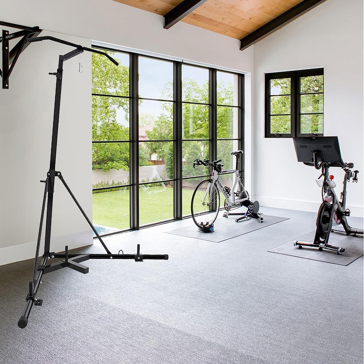Heavy Bag Stand Folding Boxing Stand with Pull Up Bar for Home Fitness R3272