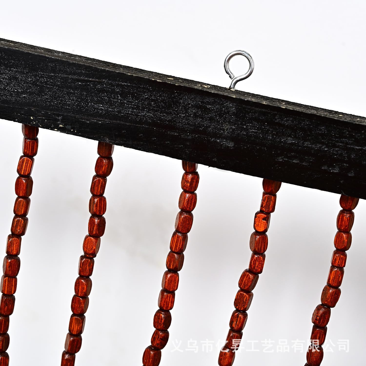 Wood Beaded Curtain for Doorway, 31 Strands, Natural Brown Bamboo, 86 x 35 Inches A49134