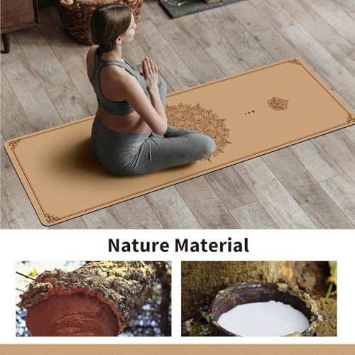 Cork Yoga Mat Non Slip Thick for Pilates & Home Workouts R22065