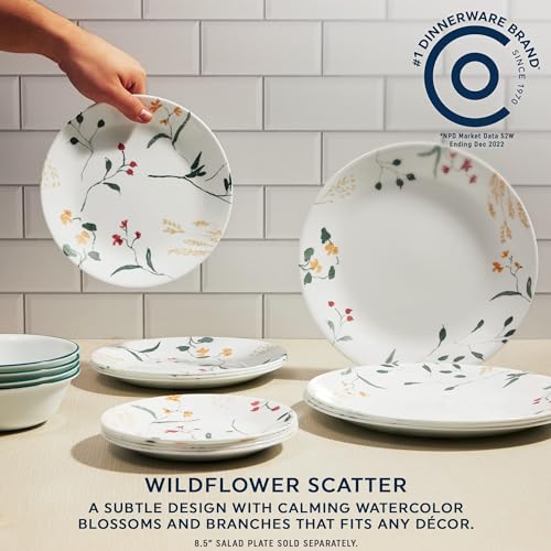 18-Piece Dinnerware Set, Service for 6, Triple Layer Chip Resistant Glass Plates & Bowls W79643