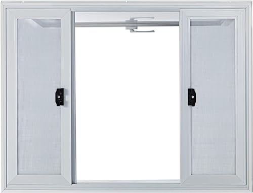 Aluminum Alloy Food Truck Service Window, 36 x 36 inch, 4 Sliding Screens R62011