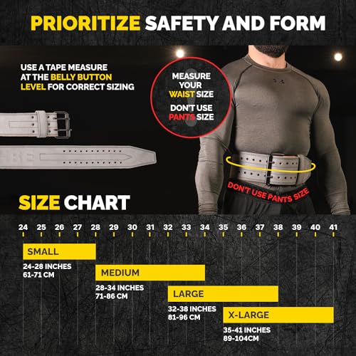 5mm Leather Weight Lifting Belt for Squat, Deadlift, and Powerlifting Z963538
