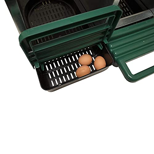 3 Compartment Roll Out Nesting Box for Chickens with Lid and Perch V75738