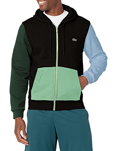 Lacoste Mens Classic Fit Colorblock Zip Up Hoodie