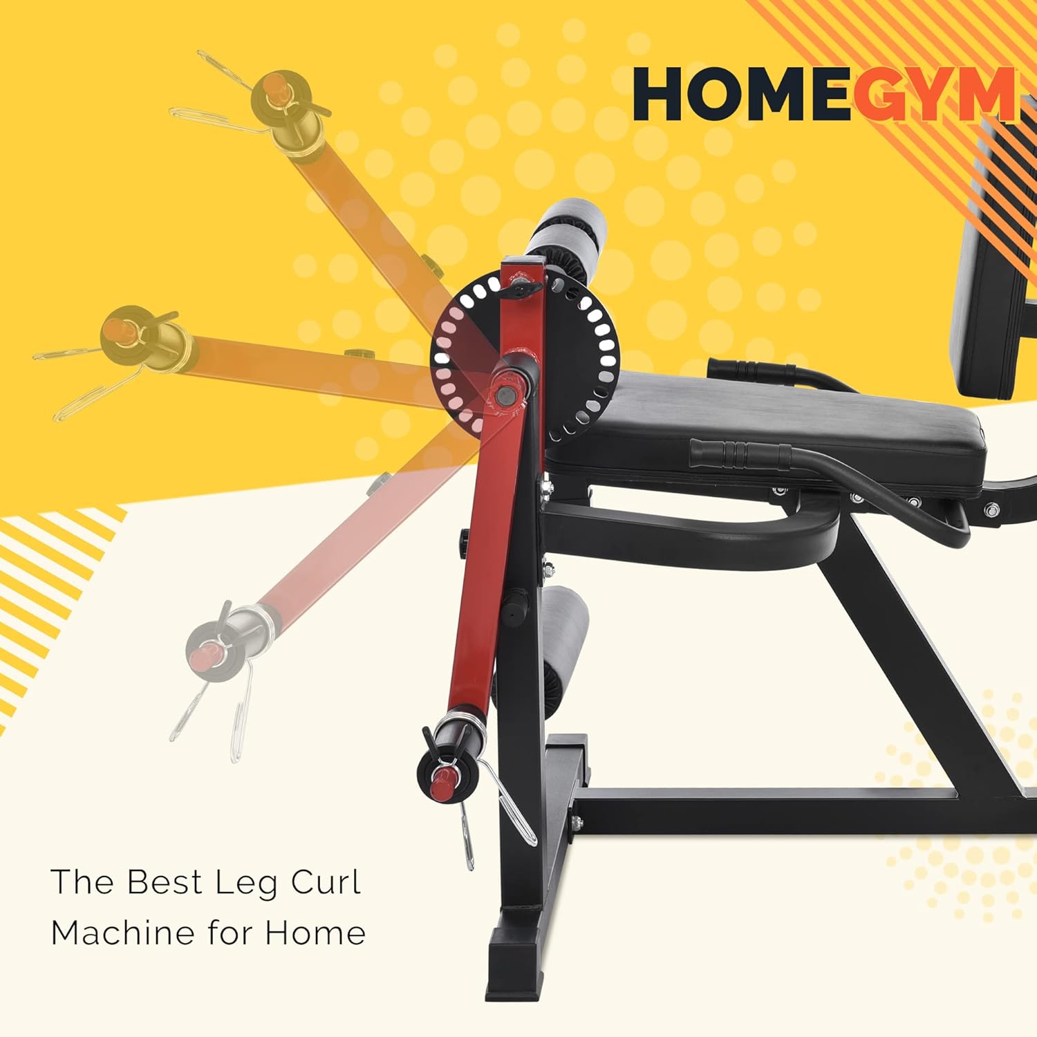 Leg Extension and Curl Machine with Adjustable Seat for Home Gym G99013