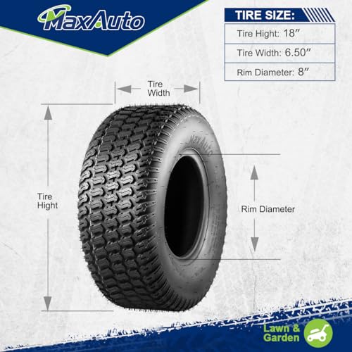 20x8-10 Turf Saver Tire, 4ply Tubeless Lawn & Garden Tire C773772