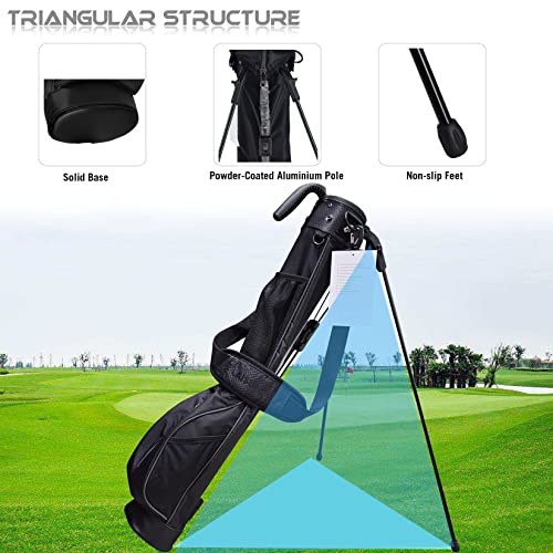 Lightweight Mini Golf Stand Bag with Rain Cover and Padded Shoulder Strap T98816