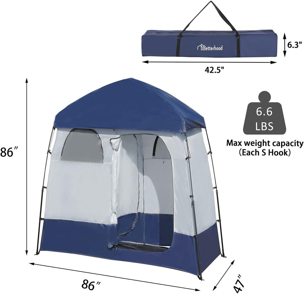 Oversize Portable Camping Shower Tent with Floor and Changing Room J8060