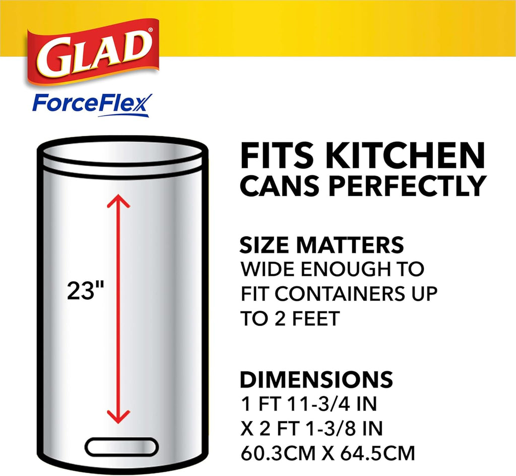 Tall Kitchen Drawstring Garbage Bags, 13 Gal, 110 Ct Q28498