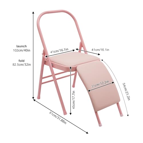 Foldable Yoga Chair for Adults with Lumbar Back Support M8498
