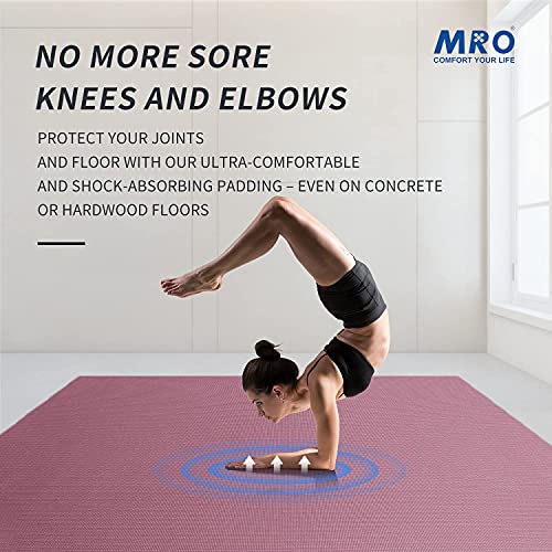 Large Yoga Mat 72"x 48"x 9mm Non-Slip Extra Wide for Home Gym U1025