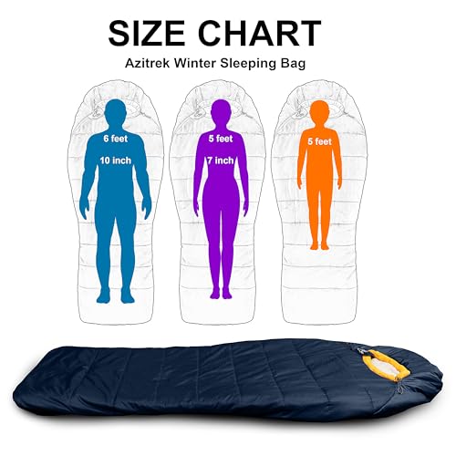 Mummy Sleeping Bag for Adults Camping, XXL Cold Weather Winter Y9467