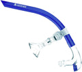 Swim Snorkel for Lap Swimming, Swimmers Training and Pool Therapy Equipment | Quality Adult Center Mount Snorkel with Comfortable Silicone Mouthpiece and One-Way Purge Valve | Blue