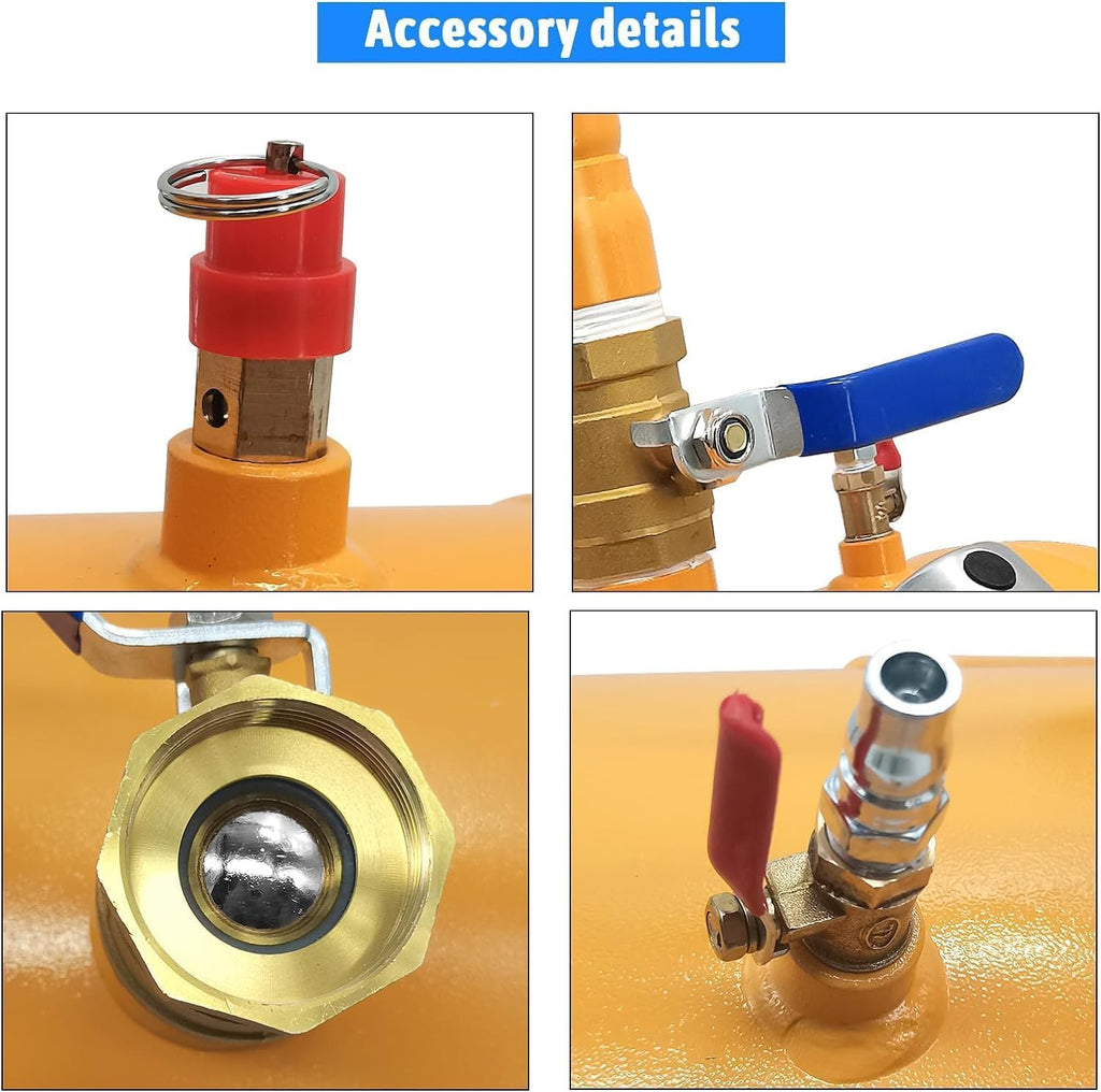 Tire Bead Seater Inflator Tank with Pressure Gauge, 145PSI I645490