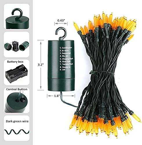 Battery Operated Christmas String Lights 33ft 100LED Waterproof Q22956