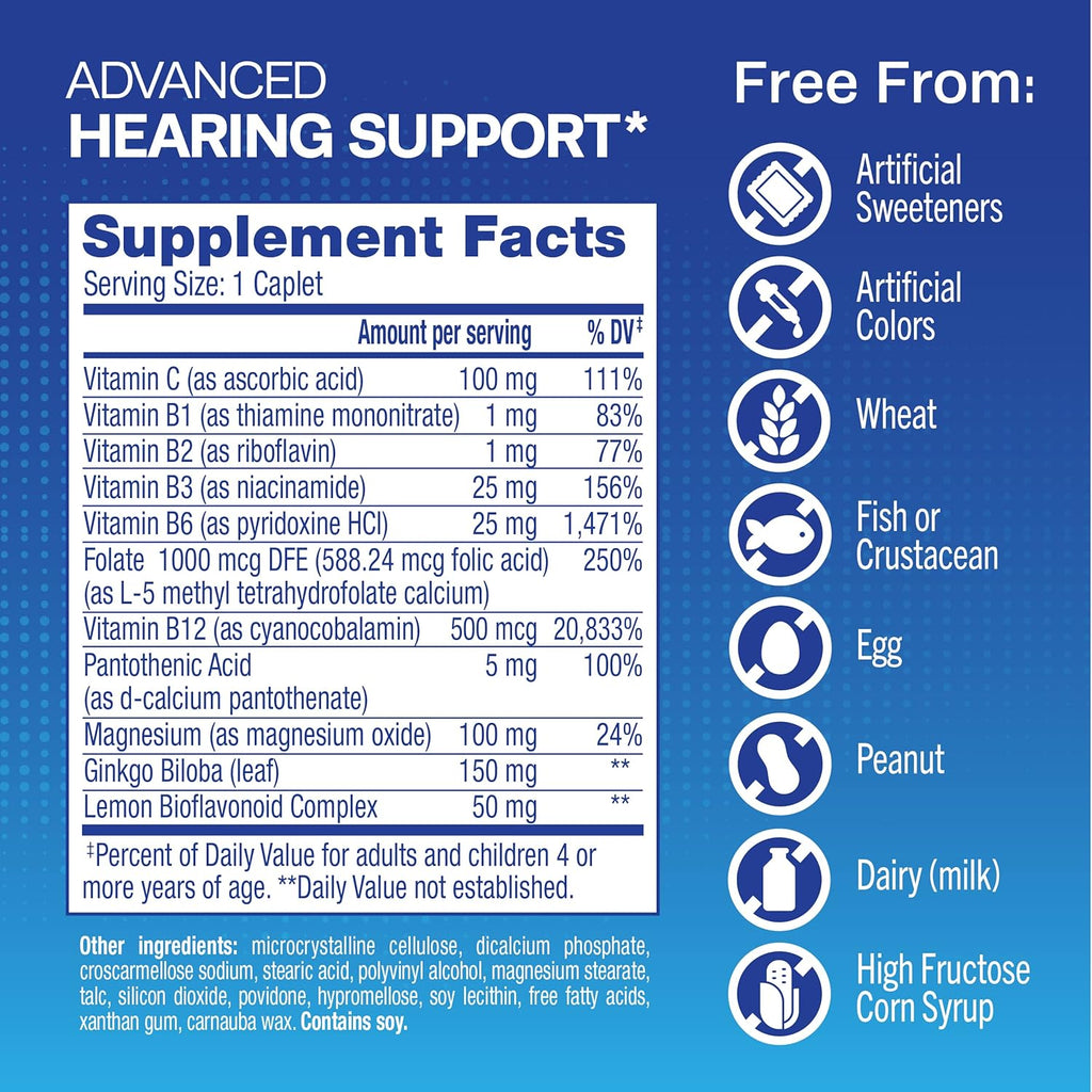 Hearing Support Daily Supplement, 40 Caplets R487