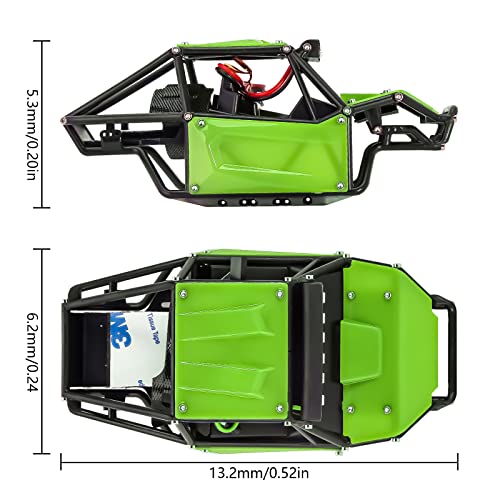 Rock Buggy Body Shell Nylon Chassis Kit for 1/24 RC Crawler Car Upgrade Parts E389