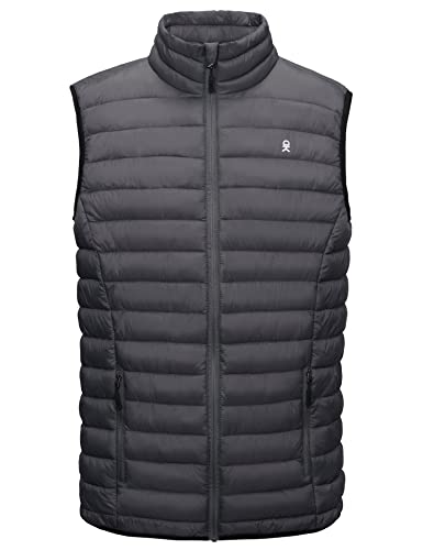 Little Donkey Andy Men's Lightweight Warm Puffer Vest Outdoor Sleeveless Jacket for Golf Hiking Casual Travel