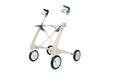 byACRE Carbon Ultralight Rollator Walker with Organizer Bag, Wide Track, Oyster White