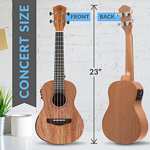 23" Acoustic Electric Tenor Ukulele with Gig Bag and Picks Z57904