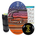 INDO BOARD Original Training Package - Balance Board for Fitness and Fun - Comes with 30" X 18" Deck, 6.5" Roller, 14" IndoFLO Cushion and An Exercise Poster - Multiple Deck Designs Available