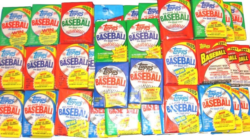 100 Vintage Baseball Cards Sealed Wax Packs I55011