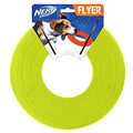 Nerf Dog Rubber Tire Flyer Dog Toy, Flying Disc, Lightweight, Durable, Floats in Water, Great for Beach and Pool, 10 Inch Diameter, for Medium/Large Breeds, Single Unit, Blue, original