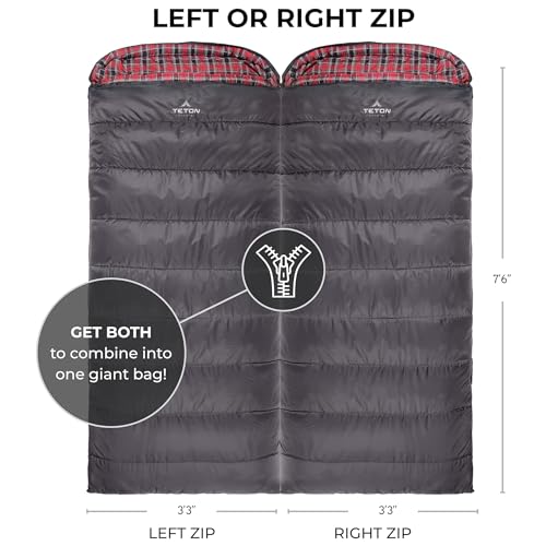 Celsius XXL Sleeping Bag for Adults, All Weather Camping, Compression Sack Included S755