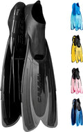 Cressi Adult Snorkeling Fins with Self-Adjustable Comfortable Full Foot Pocket | Perfect for Traveling | Agua: made in Italy