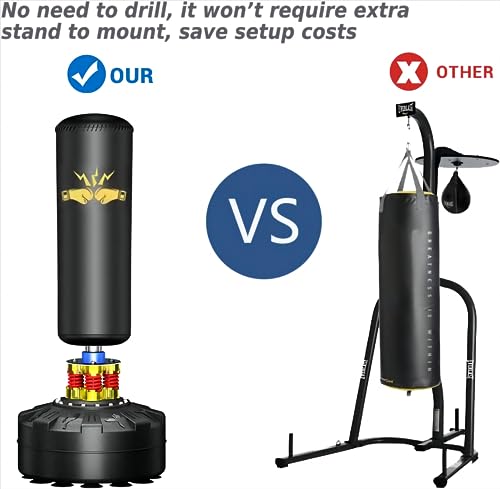 Boxing Punching Bag with Stand 70" for Adults MMA Muay Thai Fitness A1901