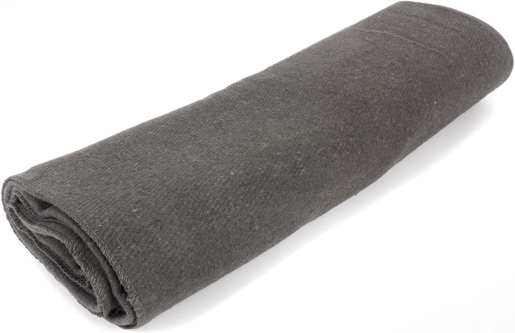 Grey Warm Wool Fire Retardant Blanket, 62" x 80" R6553