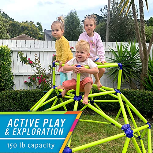 Monkey Bars Climbing Tower for Kids Ages 3-6, Green/Blue X211