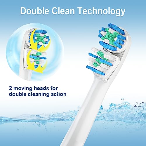 Dual-Clean Replacement Brush Heads for Electric Toothbrush, 8 Pcs R493557