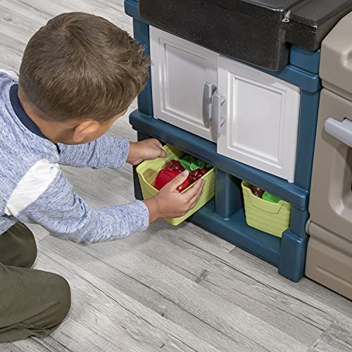 Modern Kids Play Kitchen Set with Lights and Sounds, 33 Piece Accessories Y448