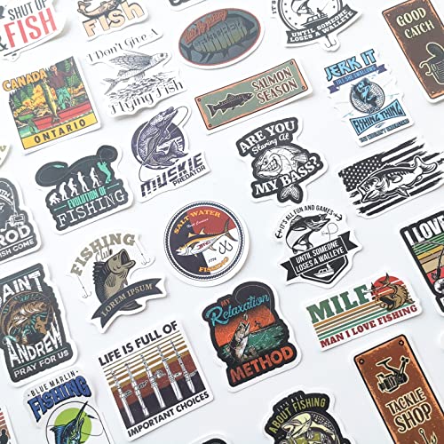 Funny Fishing Decal Bass Sticker for Boats Trout Fish Graphics 50Pcs G760