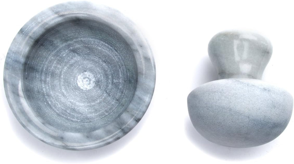Marble Mortar and Pestle, White H470203