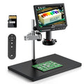 TOMLOV TM4K Max 4K Digital Microscope 2000x, 52MP Spin Arm Soldering Microscope for Adults, 10.1" HDMI Electronics Repair Microscope with Ring Light, Larger Base LCD Coin Microscope Full View, 64GB