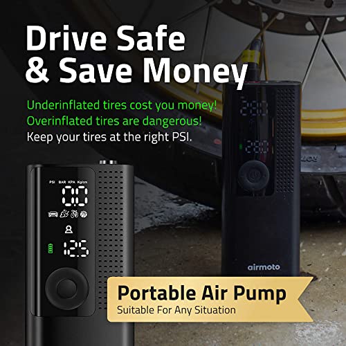 Tire Inflator Portable Air Compressor with Power Kit for Car, Motorcycle, Bicycle J962