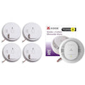 Kidde Smoke Detector & Hardwired Smoke & Carbon Monoxide Detector, AA Battery Backup, Interconnectable, LED Warning Light Indicators