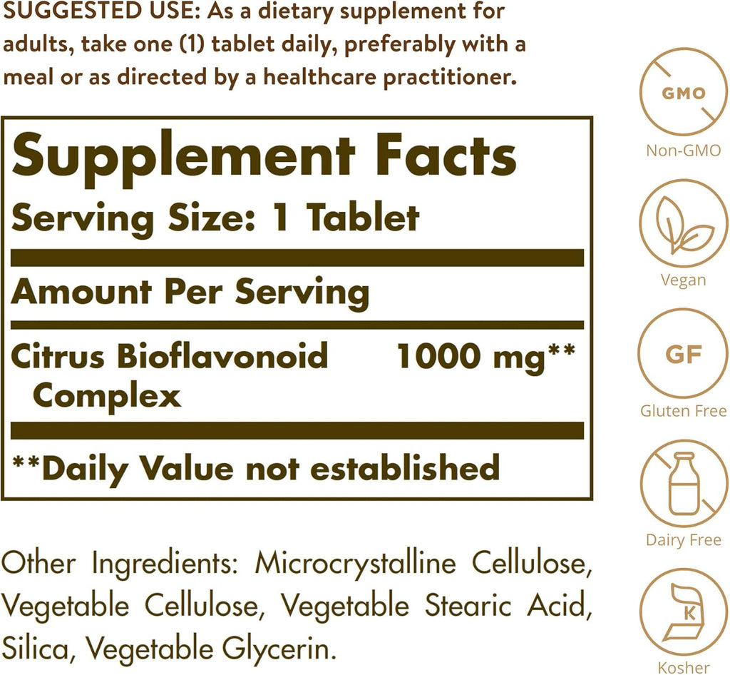 Citrus Bioflavonoid Complex 1000 mg, 250 Tablets B20443