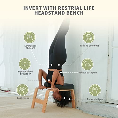 Yoga Headstand Bench with Wood and PU Pads W37856