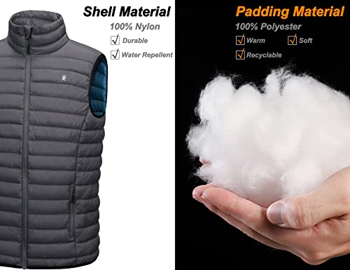 Men's Lightweight Warm Puffer Vest Sleeveless Jacket Q231996