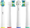 Replacement Brush Heads Compatible with Oral-B-Braun– Floss Action - Pack of 4 Generic Electric Toothbrush Replacement Heads