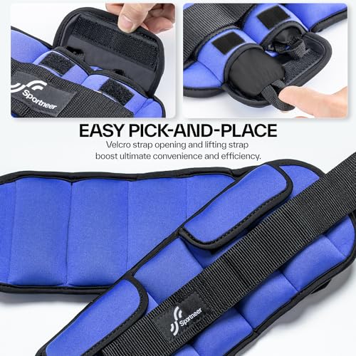 Adjustable Ankle Weights for Men and Women, 1 Pair, 2-10 lbs, for Gym Fitness Workout O1522